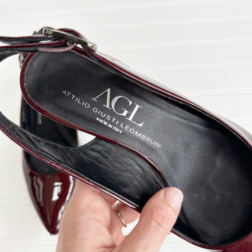 AGL Plum Patent Leather Classic Pumps Slingback B… - image 7