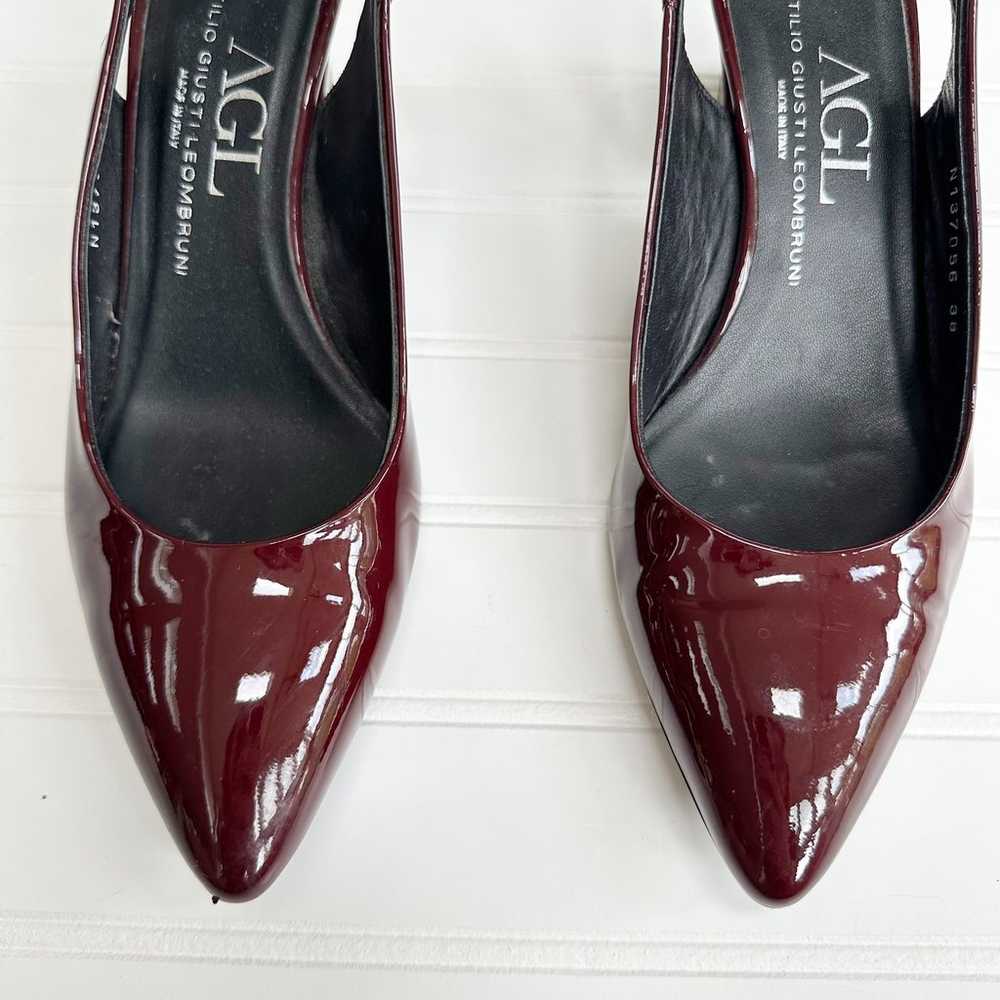 AGL Plum Patent Leather Classic Pumps Slingback B… - image 8