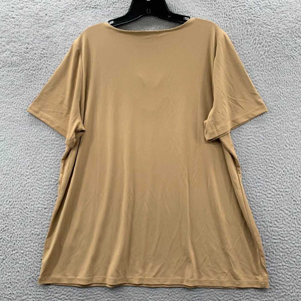 Susan Graver Tan Extra Large Short Sleeve Top for… - image 2