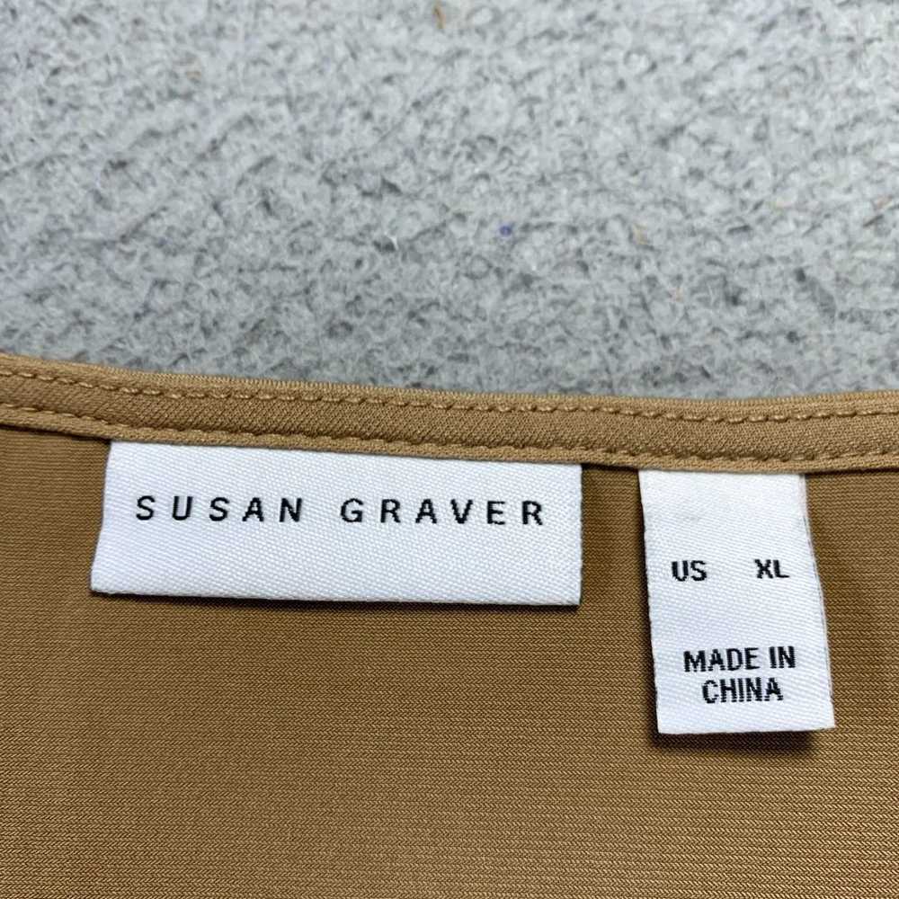 Susan Graver Tan Extra Large Short Sleeve Top for… - image 3