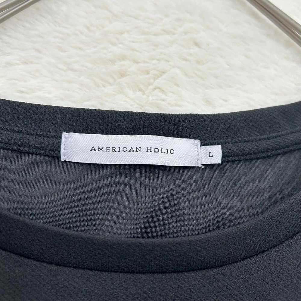 【American Holic】T-shirt Cut and Sew Back Frill Ov… - image 12