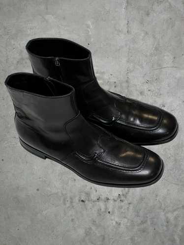 Prada Prada Square Toed Leather Boots