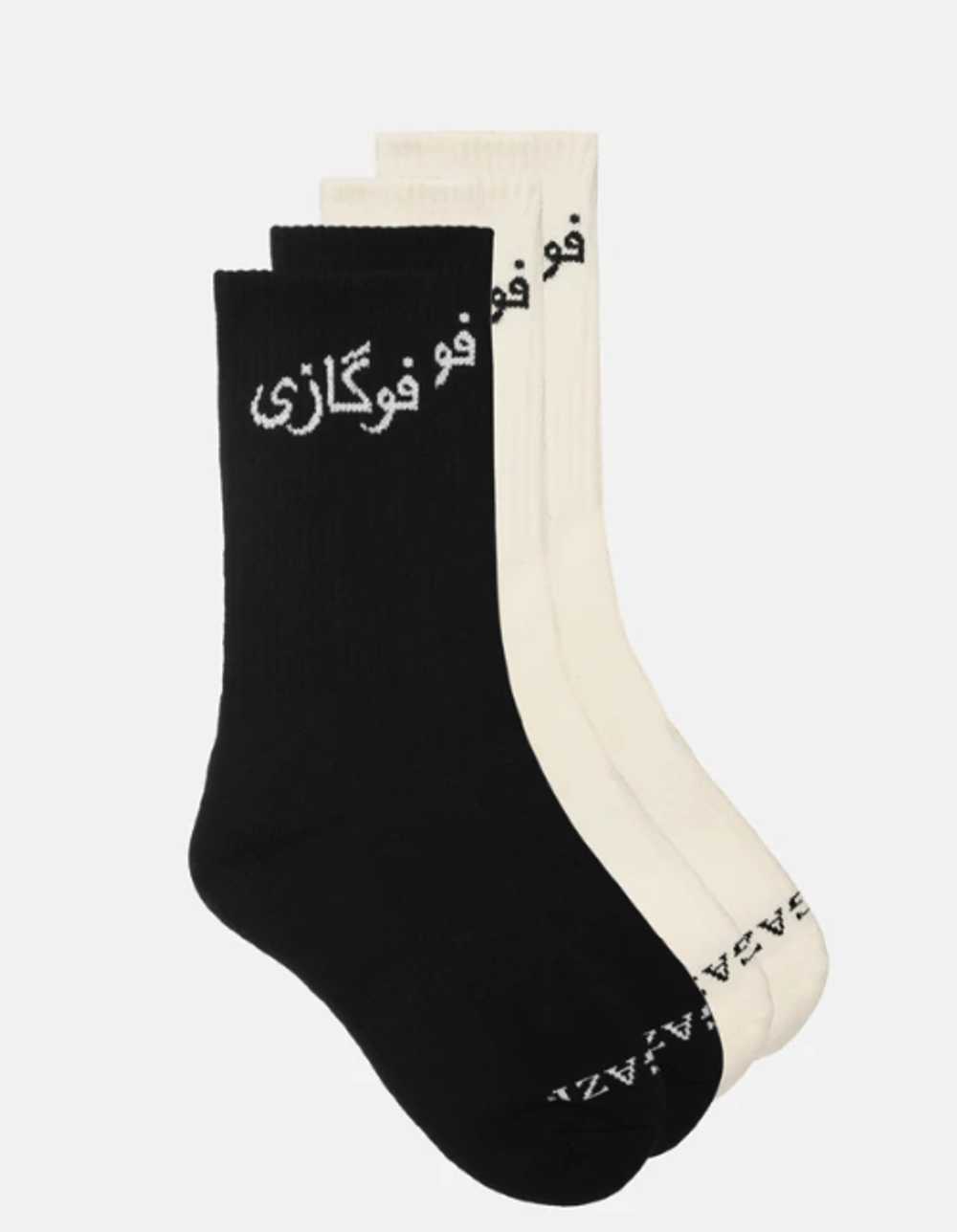 Fugazi Fugazi Farsi Socks 2 Pack Black & Cream - image 1