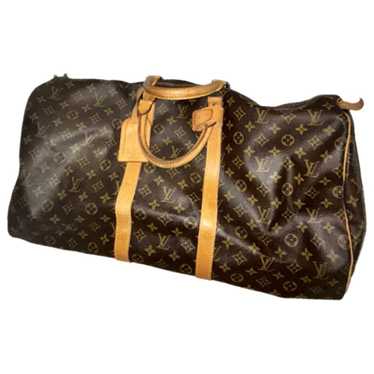 Louis Vuitton Keepall leather travel bag