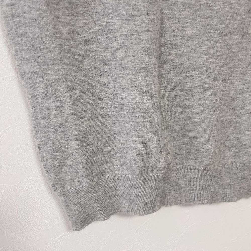 EFDE short-sleeved knit V-neck gray size M with b… - image 12