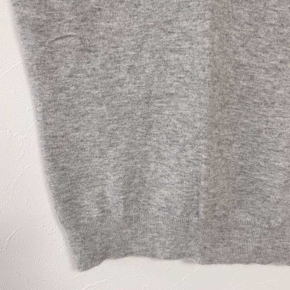 EFDE short-sleeved knit V-neck gray size M with b… - image 4