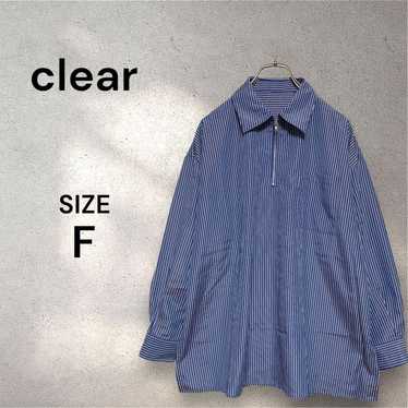 【Clear】Ladies' Long Sleeve Shirt Oversized F Stri… - image 1