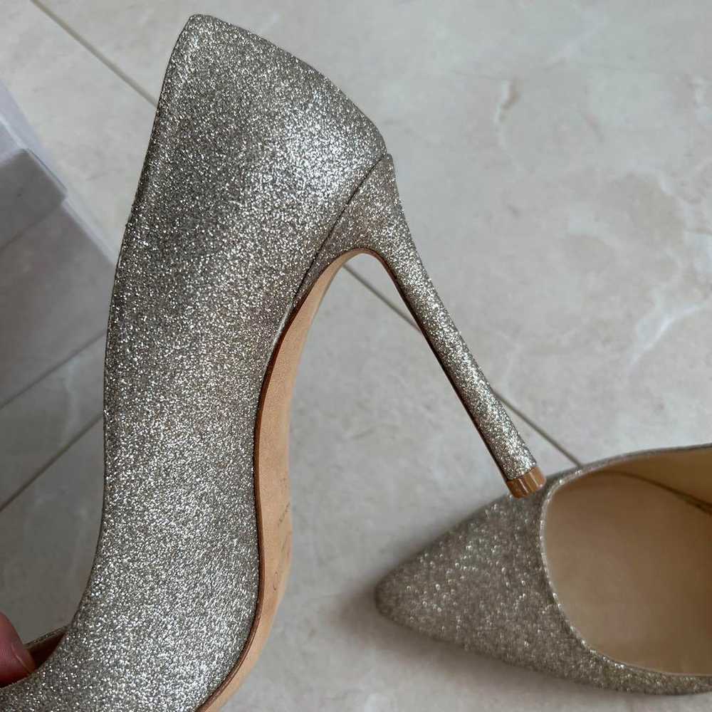 【Worn for 1 day】JIMMY CHOO Elegant Gold Glitter P… - image 10