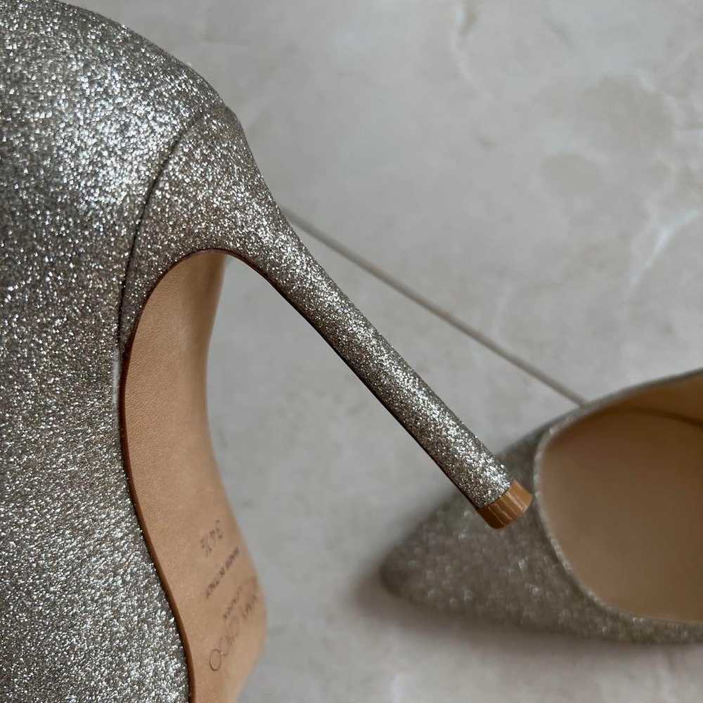 【Worn for 1 day】JIMMY CHOO Elegant Gold Glitter P… - image 11