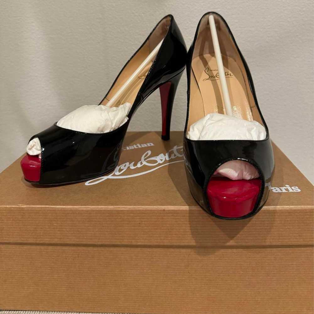 Christian Louboutin black and red open-toe pumps,… - image 7