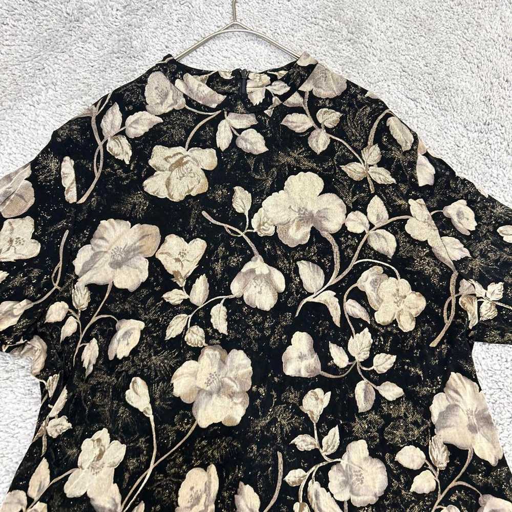 Floral blouse, stretch, elastic, thin, long sleev… - image 2