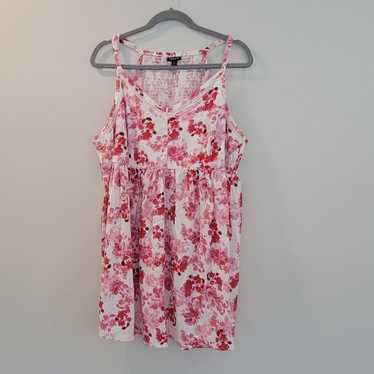 TORRID DREES FLORAL PRINT WHITE/RED/PINK WOMEN SIZ