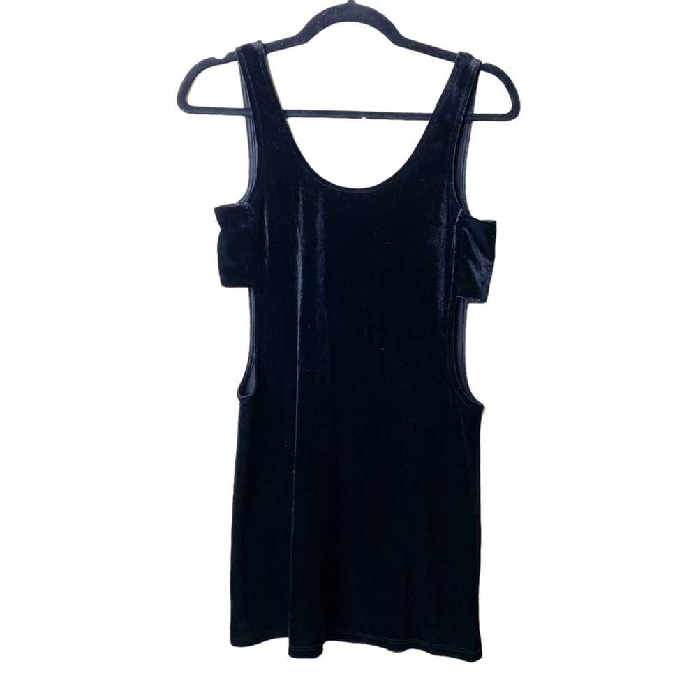 Nasty Gal Black Velvet Cut Out Sides Bodycon Cock… - image 1