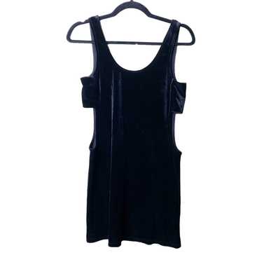 Nasty Gal Black Velvet Cut Out Sides Bodycon Cock… - image 1