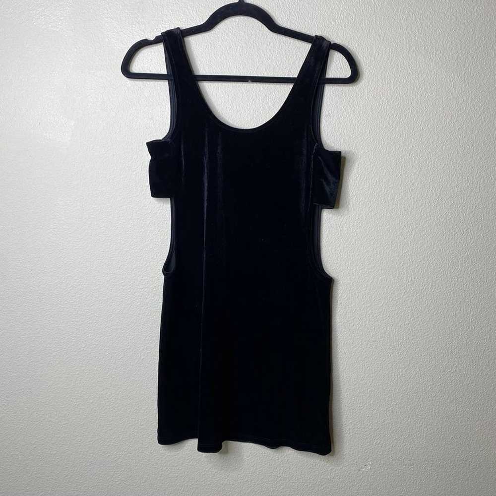 Nasty Gal Black Velvet Cut Out Sides Bodycon Cock… - image 2