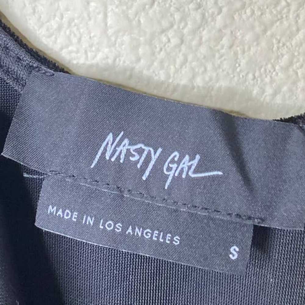 Nasty Gal Black Velvet Cut Out Sides Bodycon Cock… - image 8