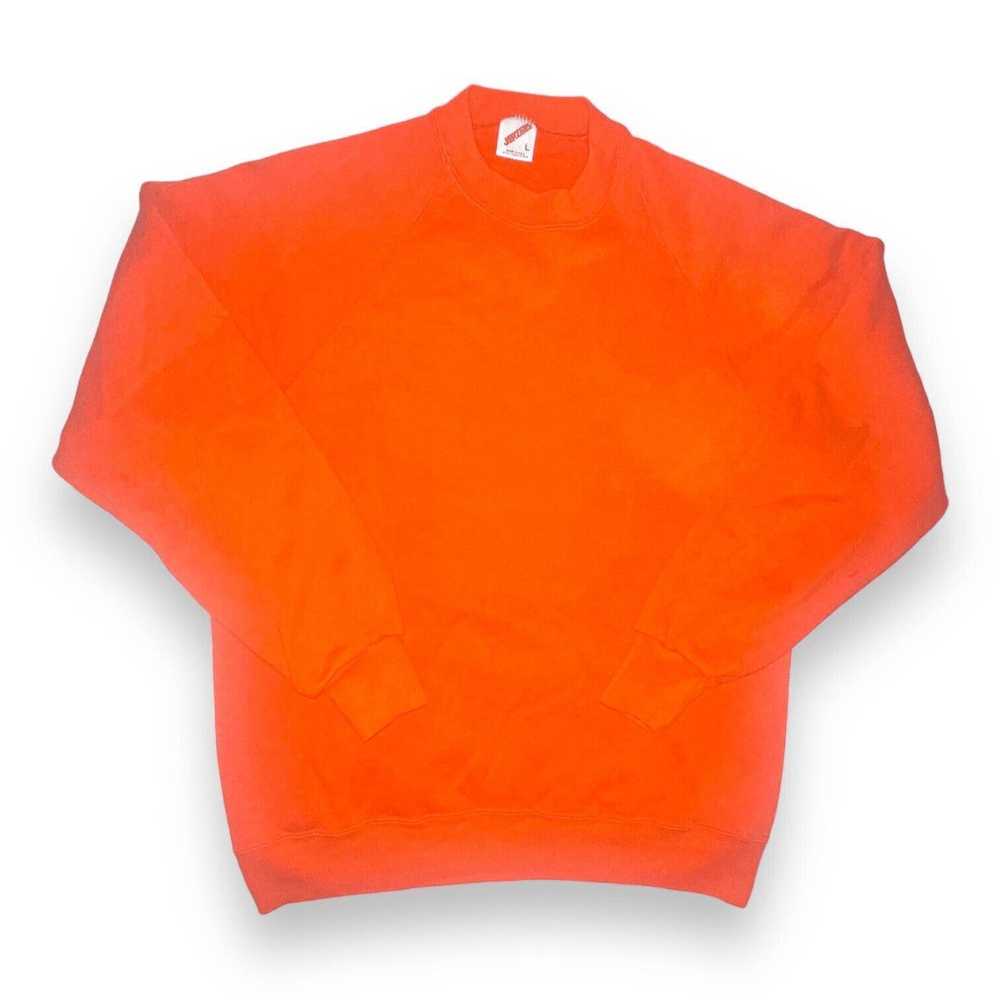 Jerzees Vintage Jerzees 1990s Orange Crew Neck Sw… - image 1