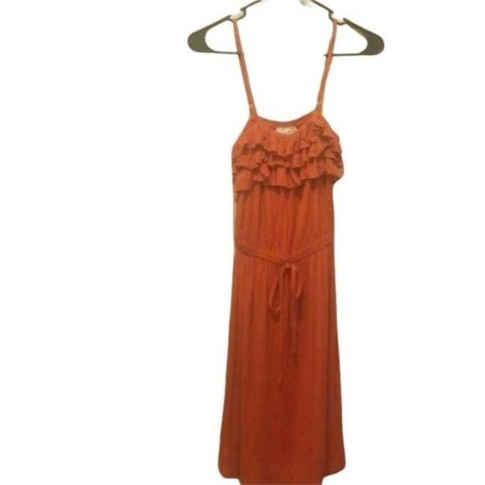 Pink Rose orange spaghetti strap dress size M - image 1