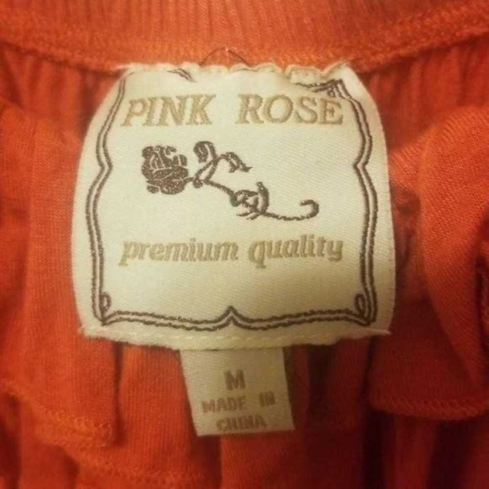 Pink Rose orange spaghetti strap dress size M - image 2