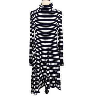 Anthropologie Maeve Turtleneck Swing Jersey Dress