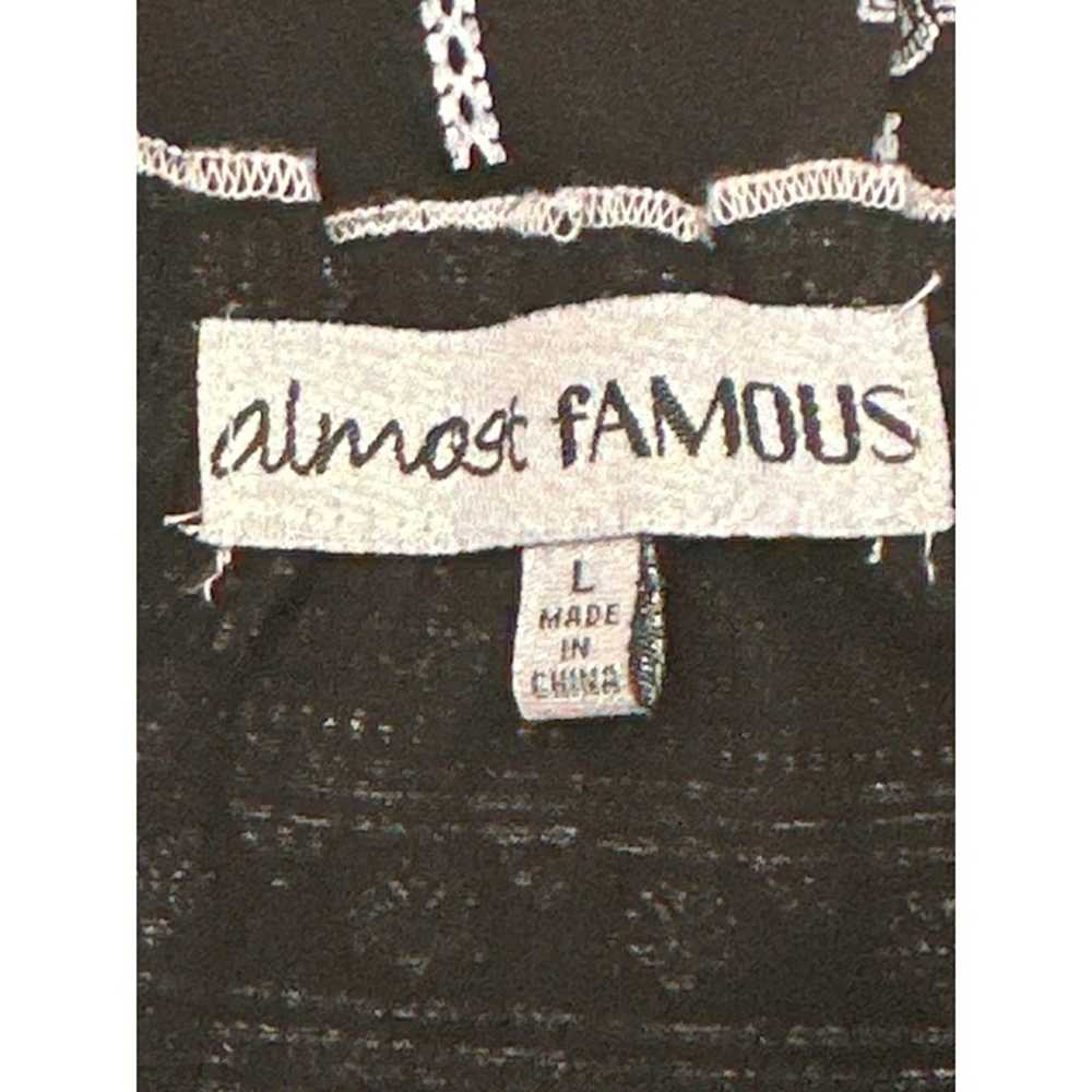 Almost Famous Black White Ruffle Sleeve Boho Dres… - image 5