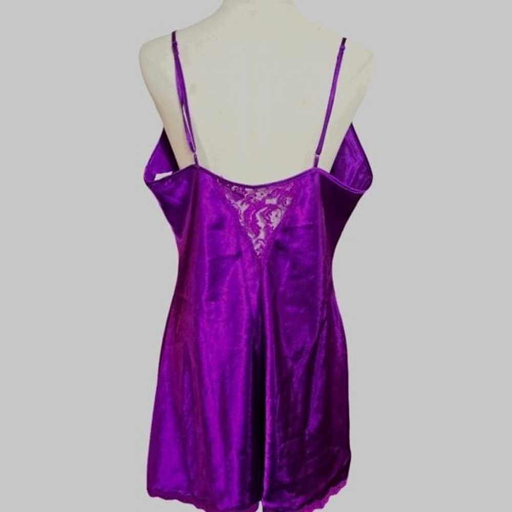 Victoria's Secret Vintage Purple Satin Mini Slip … - image 4