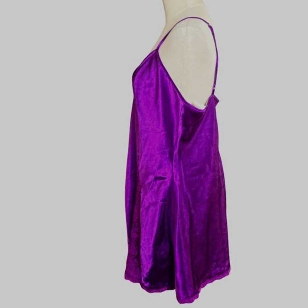 Victoria's Secret Vintage Purple Satin Mini Slip … - image 5