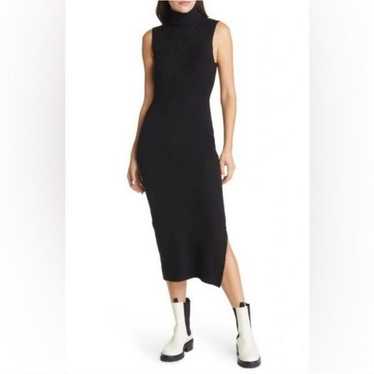 Topshop -1220 Sleeveless Turtleneck Black Midi Dre