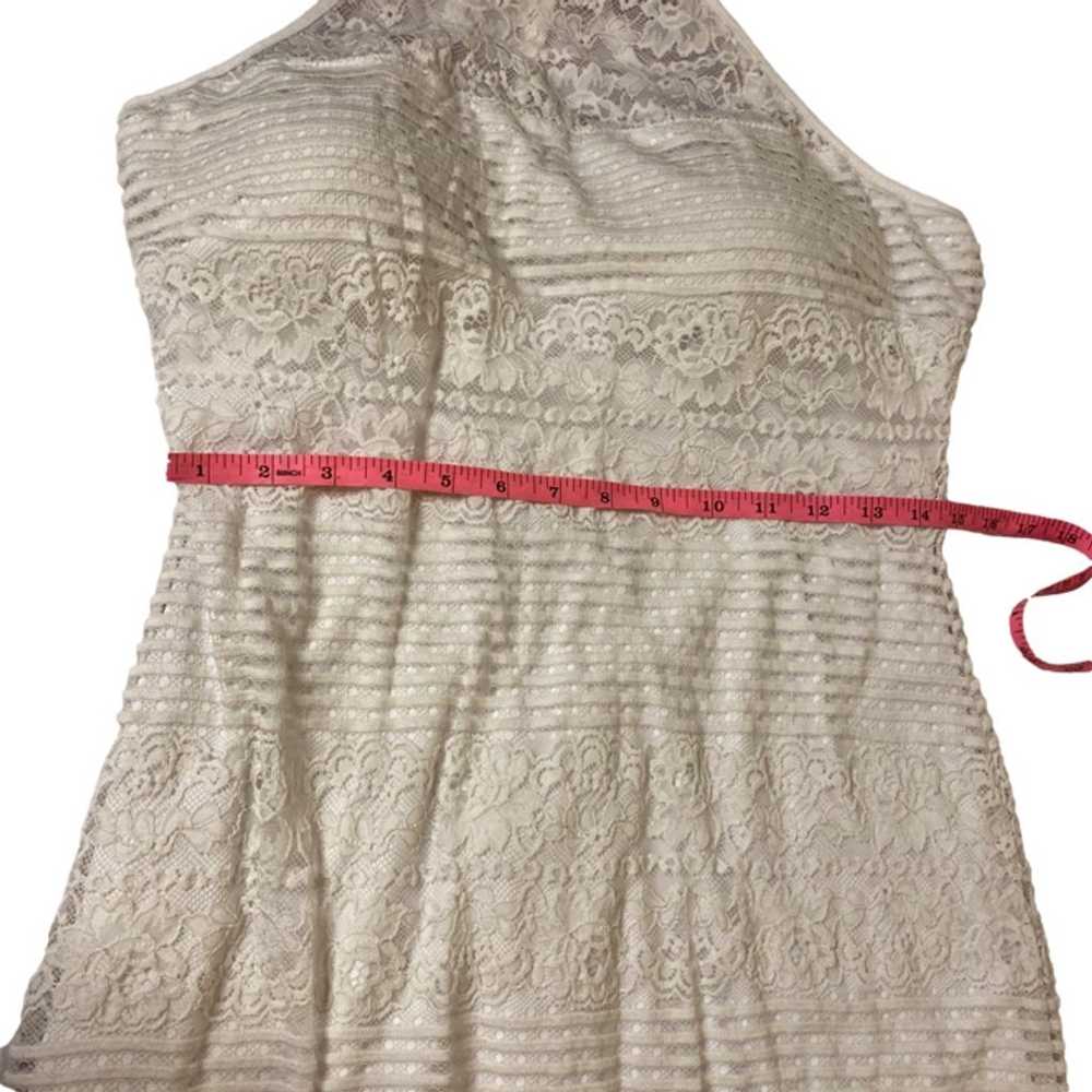 Guess White Women's Lace Halter Dress Size 14 - image 4