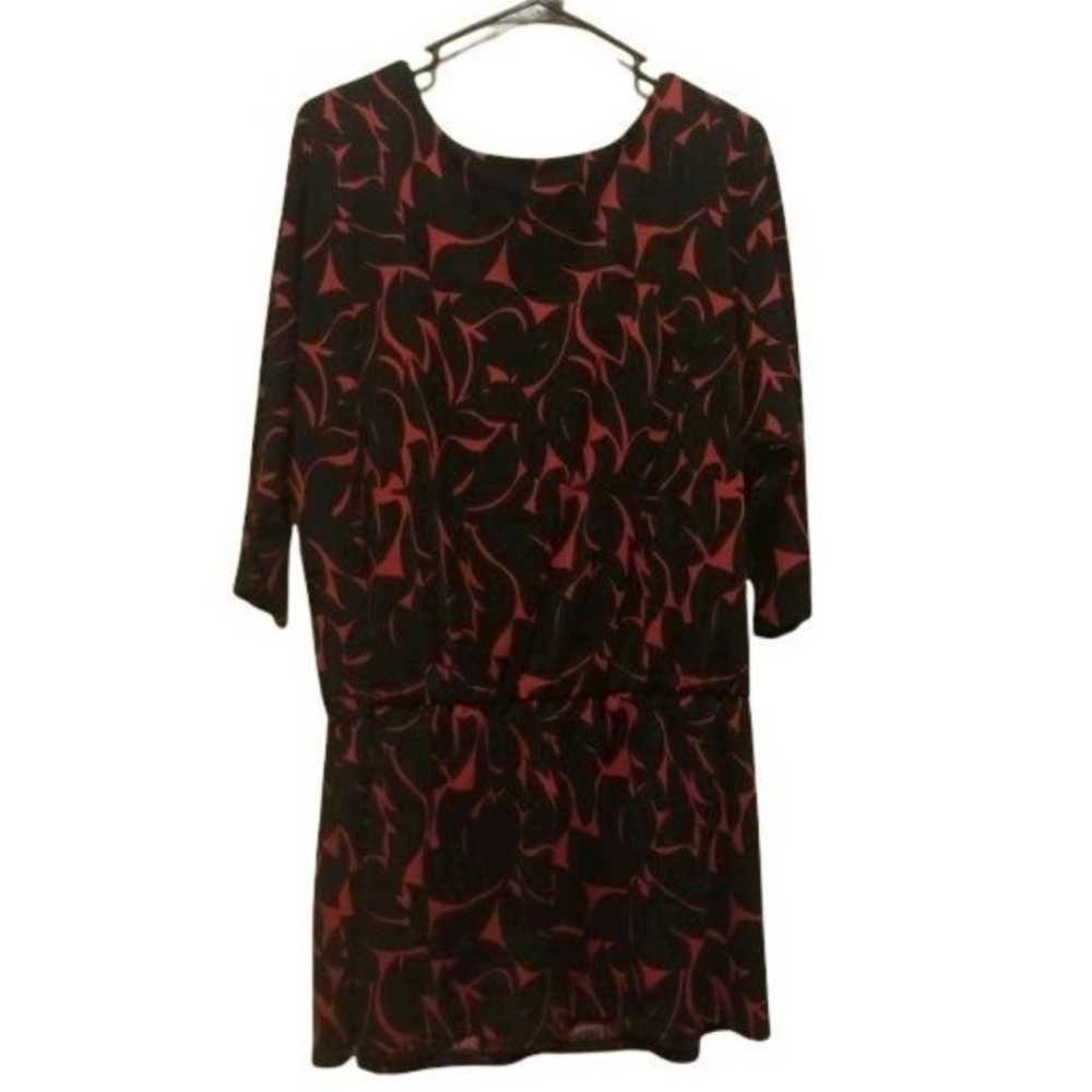 COCO BIANCO red black dress sz XL - image 2