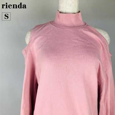 [rienda] Shoulder Slit Knit High Neck Pink Mini Dr