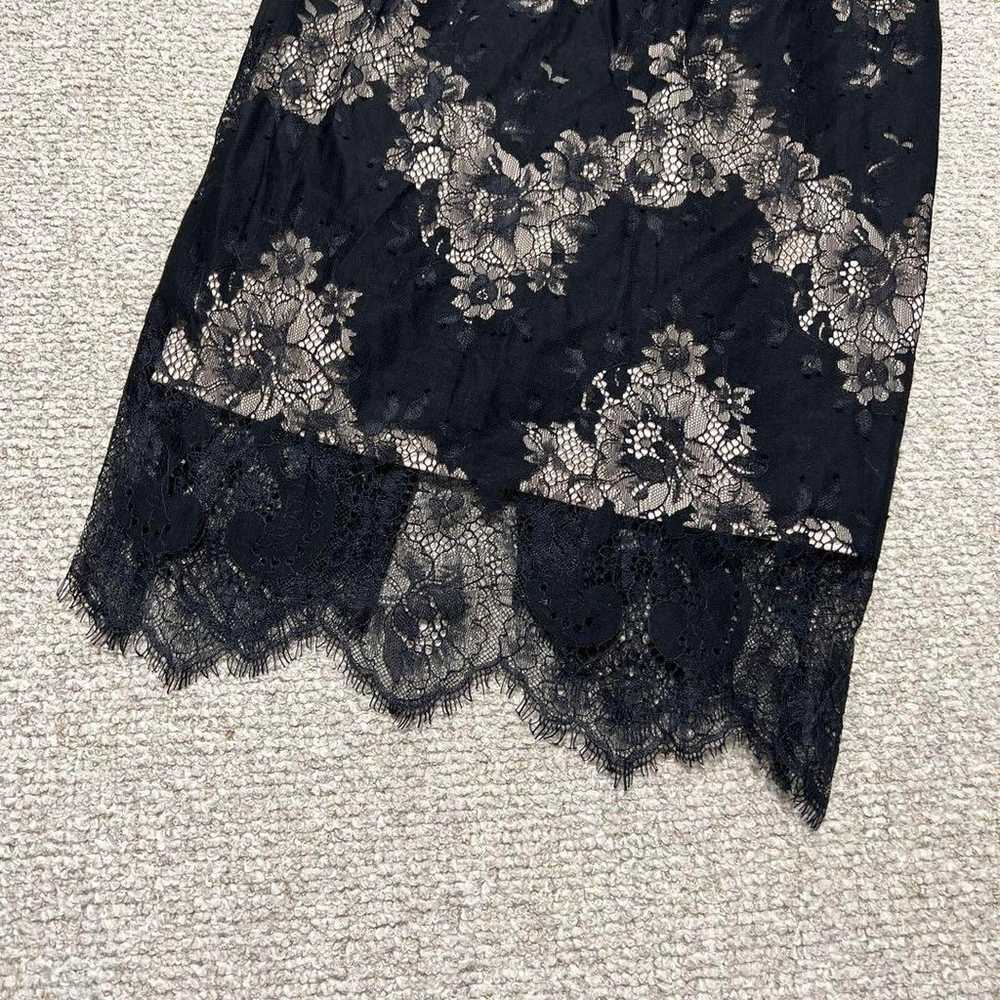 Black off-shoulder floral dress M - image 3