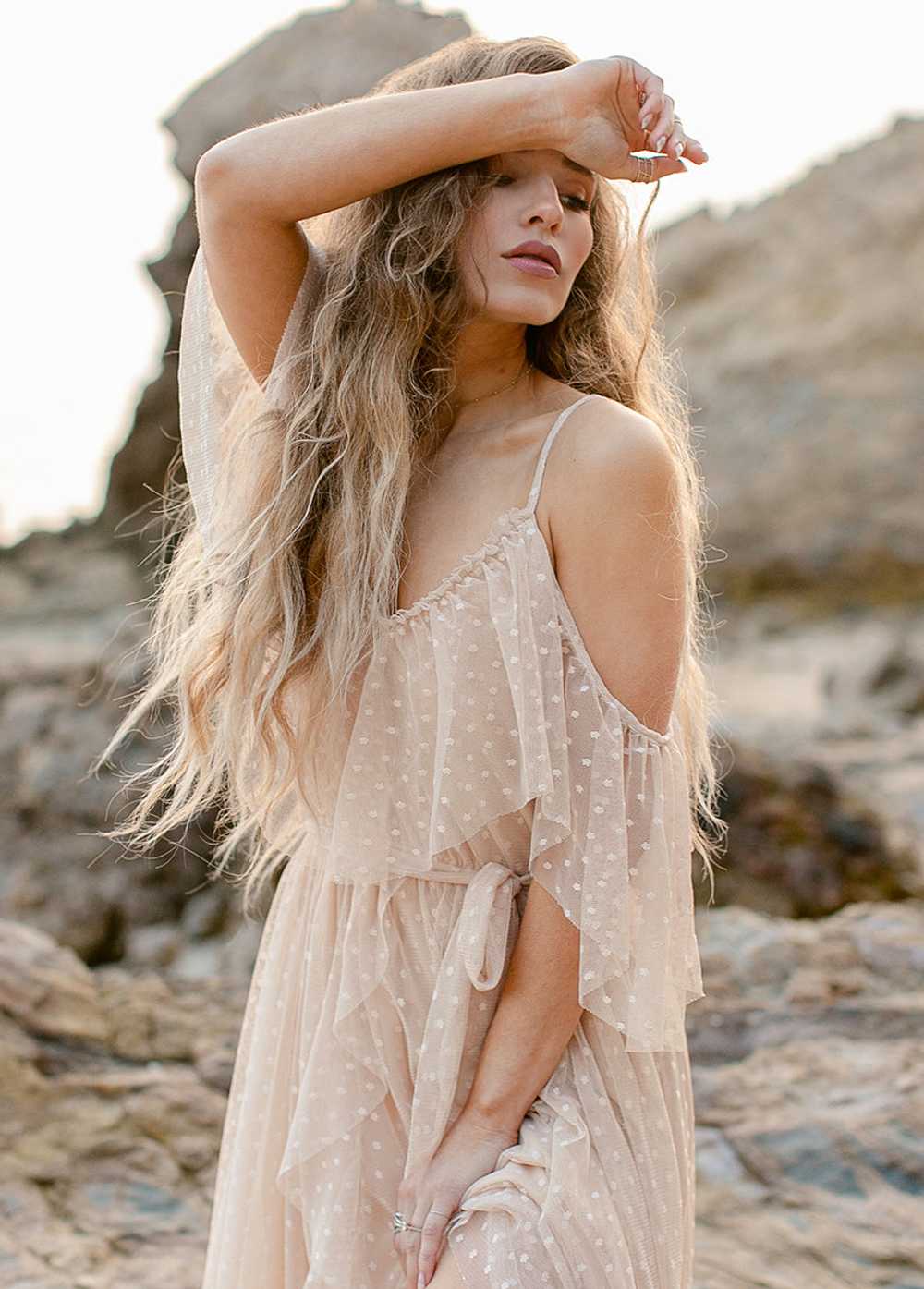 Joyfolie Lauryn Dress in Sand - image 7