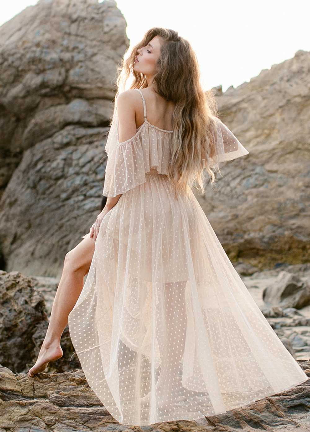 Joyfolie Lauryn Dress in Sand - image 9