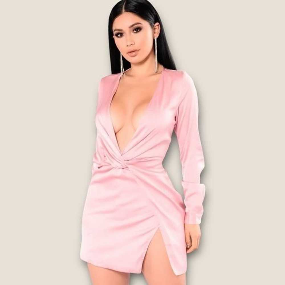 Fashion Nova Sugar Free Dress Blush Pink S NWOT - image 1