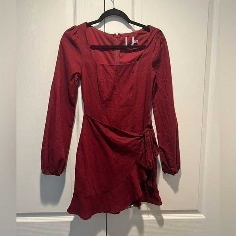 Princess Polly Burgundy The Villa Long Sleeve Ruf… - image 6