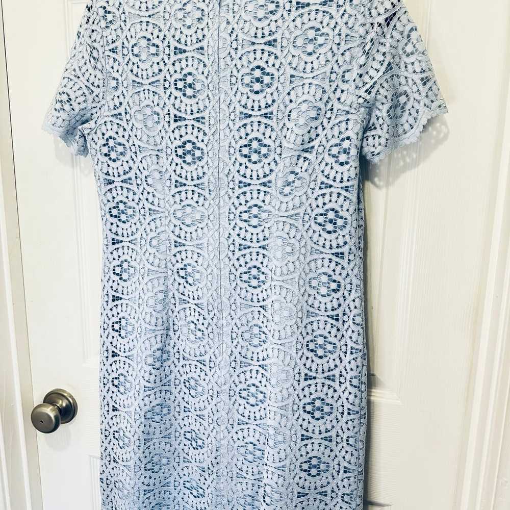 Ann Taylor light blue lace shift dress - image 3