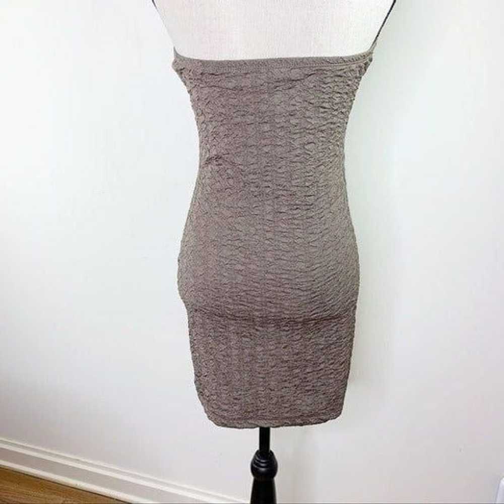 GRACIE Taupe Strapless Bodycon Mini Dress Sequins - image 6