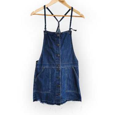 American Eagle Denim Jean Overall Mini Dress M