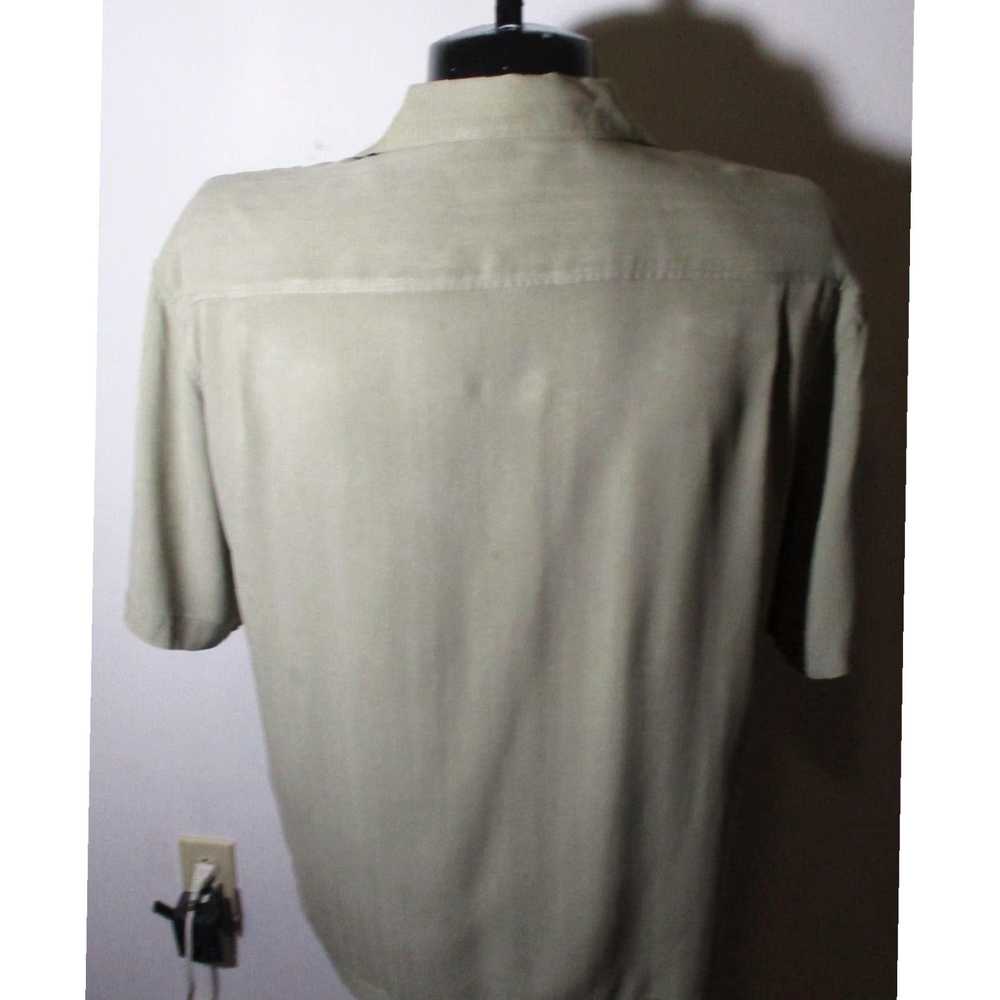 Pronto Uomo Luxurious Taupe Tan 100% Silk Short S… - image 5