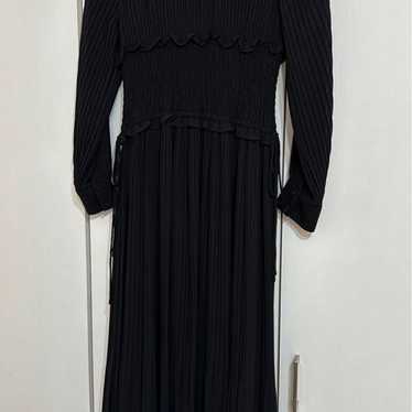 FRAY I.D West Rib Pleated Dress Black - image 1