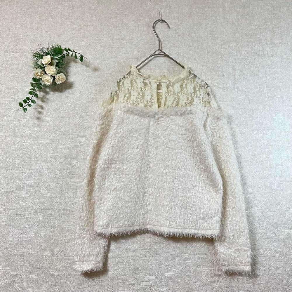 Excellent condition Shimamura shaggy knit M white… - image 10