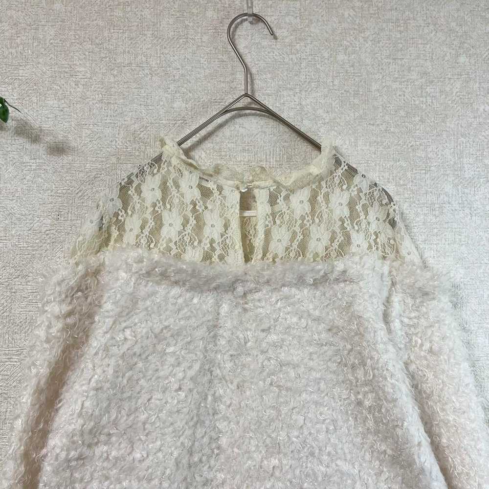 Excellent condition Shimamura shaggy knit M white… - image 11