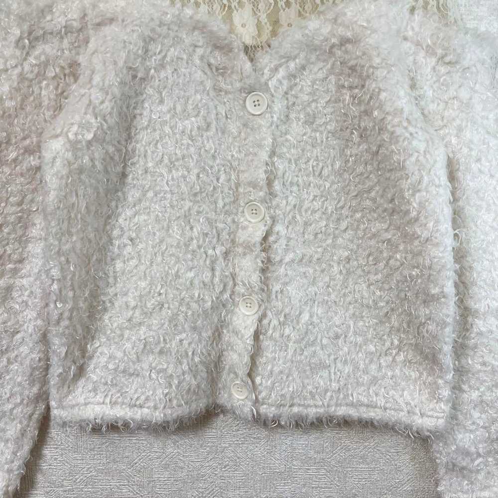 Excellent condition Shimamura shaggy knit M white… - image 4