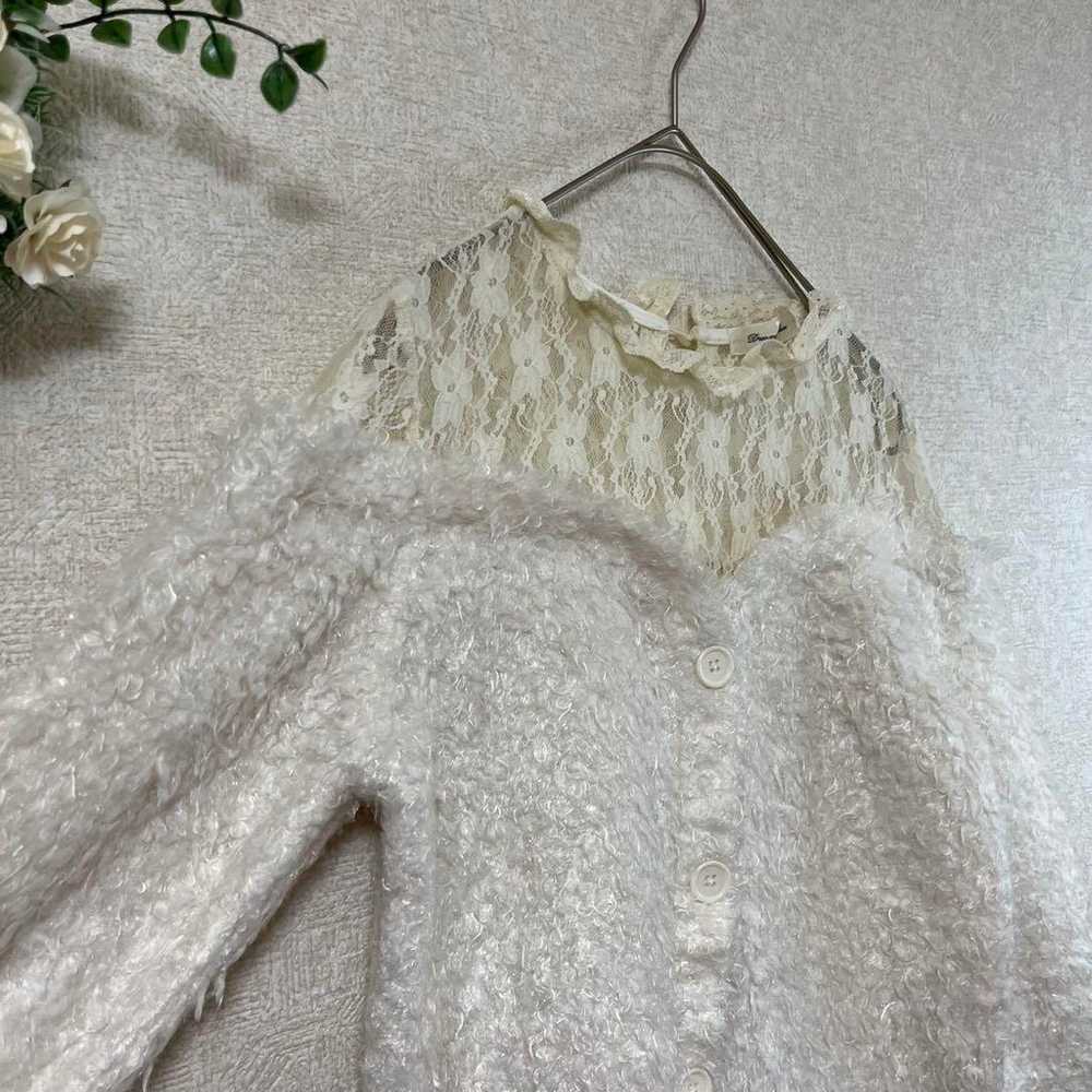 Excellent condition Shimamura shaggy knit M white… - image 5