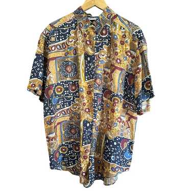 JANE ASHLEY | 90s Vintage Silk Oversized Printed … - image 1