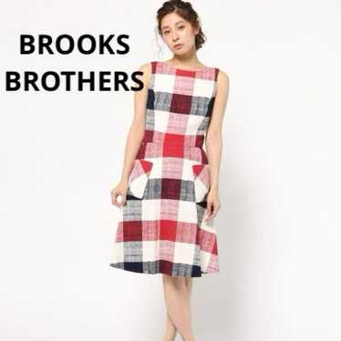 BROOKS BROTHERS Tweed Gingham Sleeveless Dress