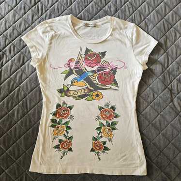 Rare Y2K Vintage Ed Hardy Short Sleeve Ladies T-sh