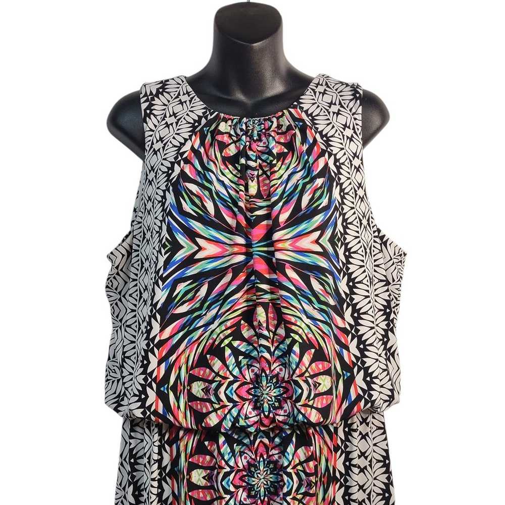 London Times Maxi Dress Multi Colors BOHO Sleevel… - image 3