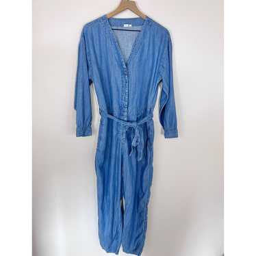 Gap Blue Chambray Jumpsuit